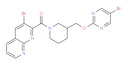 (3-bromo-1,8-naphthyridin-2-yl)(3-(((5-bromopyrimidin-2-yl)oxy)methyl)piperidin-1-yl)methanone