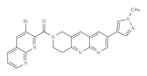 (3-bromo-1,8-naphthyridin-2-yl)(3-(1-methyl-1H-pyrazol-4-yl)-8,9-dihydropyrido[2,3-b][1,6]naphthyridin-7(6H)-yl)methanone