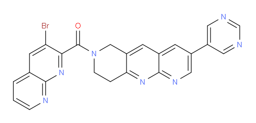(3-bromo-1,8-naphthyridin-2-yl)(3-(pyrimidin-5-yl)-8,9-dihydropyrido[2,3-b][1,6]naphthyridin-7(6H)-yl)methanone