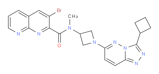 3-bromo-N-(1-(3-cyclobutyl-[1,2,4]triazolo[4,3-b]pyridazin-6-yl)azetidin-3-yl)-N-methyl-1,8-naphthyridine-2-carboxamide