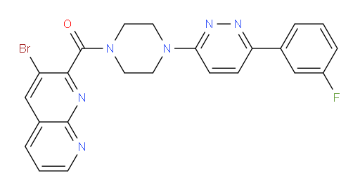 (3-bromo-1,8-naphthyridin-2-yl)(4-(6-(3-fluorophenyl)pyridazin-3-yl)piperazin-1-yl)methanone