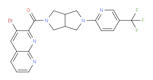 (3-bromo-1,8-naphthyridin-2-yl)(5-(5-(trifluoromethyl)pyridin-2-yl)hexahydropyrrolo[3,4-c]pyrrol-2(1H)-yl)methanone