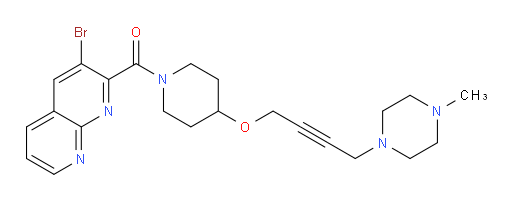 (3-bromo-1,8-naphthyridin-2-yl)(4-((4-(4-methylpiperazin-1-yl)but-2-yn-1-yl)oxy)piperidin-1-yl)methanone