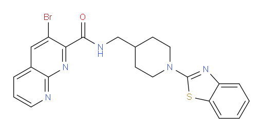 N-((1-(benzo[d]thiazol-2-yl)piperidin-4-yl)methyl)-3-bromo-1,8-naphthyridine-2-carboxamide