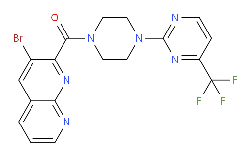 (3-bromo-1,8-naphthyridin-2-yl)(4-(4-(trifluoromethyl)pyrimidin-2-yl)piperazin-1-yl)methanone