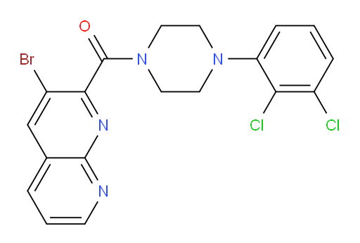 (3-bromo-1,8-naphthyridin-2-yl)(4-(2,3-dichlorophenyl)piperazin-1-yl)methanone