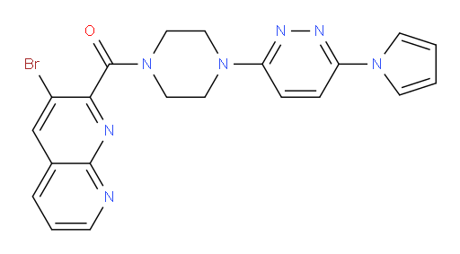(4-(6-(1H-pyrrol-1-yl)pyridazin-3-yl)piperazin-1-yl)(3-bromo-1,8-naphthyridin-2-yl)methanone