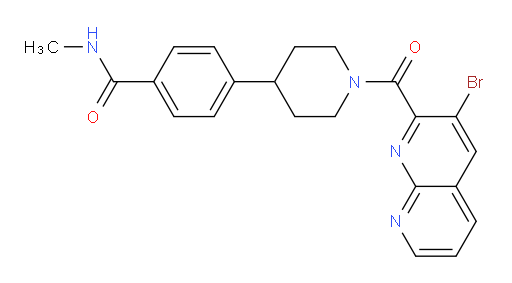 4-(1-(3-bromo-1,8-naphthyridine-2-carbonyl)piperidin-4-yl)-N-methylbenzamide