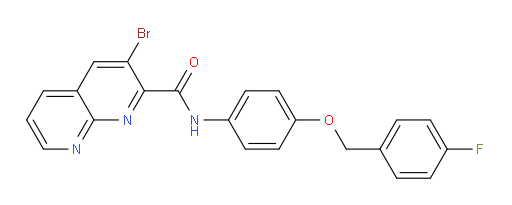 3-bromo-N-(4-((4-fluorobenzyl)oxy)phenyl)-1,8-naphthyridine-2-carboxamide