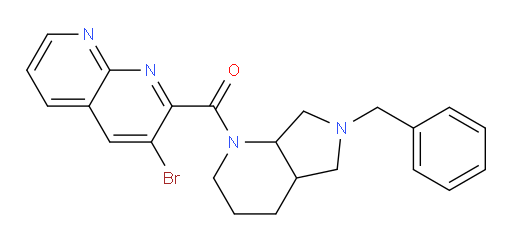 (6-benzyloctahydro-1H-pyrrolo[3,4-b]pyridin-1-yl)(3-bromo-1,8-naphthyridin-2-yl)methanone