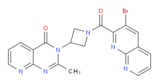 3-(1-(3-bromo-1,8-naphthyridine-2-carbonyl)azetidin-3-yl)-2-methylpyrido[2,3-d]pyrimidin-4(3H)-one