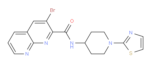 3-bromo-N-(1-(thiazol-2-yl)piperidin-4-yl)-1,8-naphthyridine-2-carboxamide