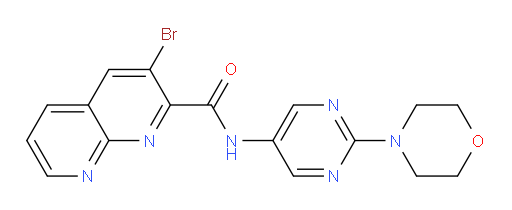 3-bromo-N-(2-morpholinopyrimidin-5-yl)-1,8-naphthyridine-2-carboxamide