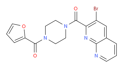 (3-bromo-1,8-naphthyridin-2-yl)(4-(furan-2-carbonyl)piperazin-1-yl)methanone