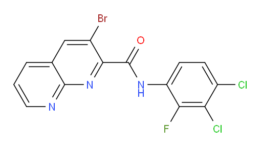 3-bromo-N-(3,4-dichloro-2-fluorophenyl)-1,8-naphthyridine-2-carboxamide