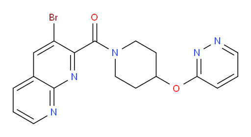 (3-bromo-1,8-naphthyridin-2-yl)(4-(pyridazin-3-yloxy)piperidin-1-yl)methanone