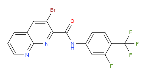 3-bromo-N-(3-fluoro-4-(trifluoromethyl)phenyl)-1,8-naphthyridine-2-carboxamide