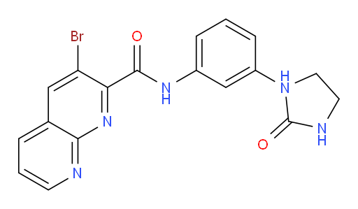 3-bromo-N-(3-(2-oxoimidazolidin-1-yl)phenyl)-1,8-naphthyridine-2-carboxamide