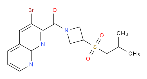 (3-bromo-1,8-naphthyridin-2-yl)(3-(isobutylsulfonyl)azetidin-1-yl)methanone