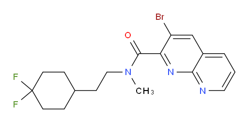 3-bromo-N-(2-(4,4-difluorocyclohexyl)ethyl)-N-methyl-1,8-naphthyridine-2-carboxamide