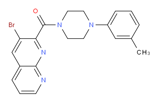 (3-bromo-1,8-naphthyridin-2-yl)(4-(m-tolyl)piperazin-1-yl)methanone