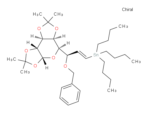 ((R,E)-3-(benzyloxy)-3-((3aR,5R,5aS,8aS,8bR)-2,2,7,7-tetramethyltetrahydro-3aH-bis([1,3]dioxolo)[4,5-b:4',5'-d]pyran-5-yl)prop-1-en-1-yl)tributylstannane