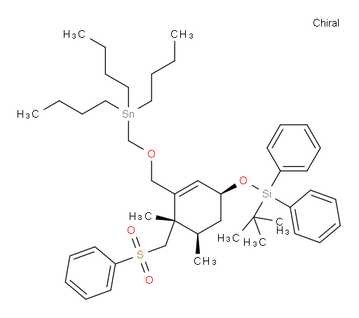 tert-butyl(((1S,4S,5R)-4,5-dimethyl-4-((phenylsulfonyl)methyl)-3-(((tributylstannyl)methoxy)methyl)cyclohex-2-en-1-yl)oxy)diphenylsilane
