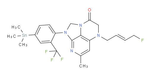 (E)-5-(4-fluorobut-2-en-1-yl)-7-methyl-1-(2-(trifluoromethyl)-4-(trimethylstannyl)phenyl)-4,5-dihydro-1H-1,2a,5,8-tetraazaacenaphthylen-3(2H)-one