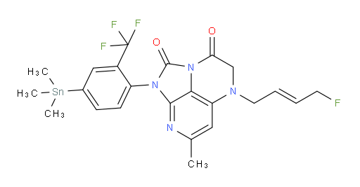 (E)-5-(4-fluorobut-2-en-1-yl)-7-methyl-1-(2-(trifluoromethyl)-4-(trimethylstannyl)phenyl)-4,5-dihydro-1H-1,2a,5,8-tetraazaacenaphthylene-2,3-dione