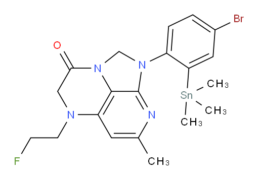 1-(4-bromo-2-(trimethylstannyl)phenyl)-5-(2-fluoroethyl)-7-methyl-4,5-dihydro-1H-1,2a,5,8-tetraazaacenaphthylen-3(2H)-one