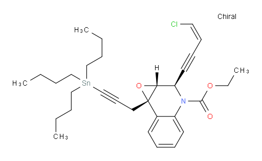 (1aR,2R,7bS)-ethyl 2-((Z)-4-chlorobut-3-en-1-yn-1-yl)-7b-(3-(tributylstannyl)prop-2-yn-1-yl)-1a,2-dihydrooxireno[2,3-c]quinoline-3(7bH)-carboxylate