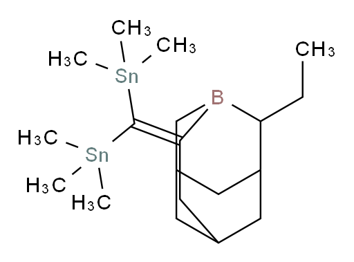 ((2-ethyl-3-boratricyclo[4.3.1.13,8]undecan-4-ylidene)methylene)bis(trimethylstannane)