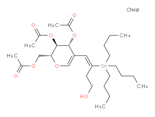 (2R,3S,4R)-2-(acetoxymethyl)-5-((E)-4-hydroxy-2-(tributylstannyl)but-1-en-1-yl)-3,4-dihydro-2H-pyran-3,4-diyl diacetate