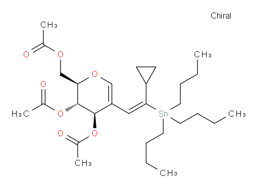 (2R,3S,4R)-2-(acetoxymethyl)-5-((E)-2-cyclopropyl-2-(tributylstannyl)vinyl)-3,4-dihydro-2H-pyran-3,4-diyl diacetate