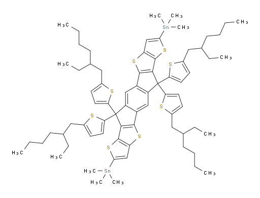 1,1′-[6,6,12,12-Tetrakis[5-(2-ethylhexyl)-2-thienyl]-6,12-dihydrodithieno[2,3-d:2′,3′-d′]-s-indaceno[1,2-b:5,6-b′]dithiophene-2,8-diyl]bis[1,1,1-trimethylstannane]
