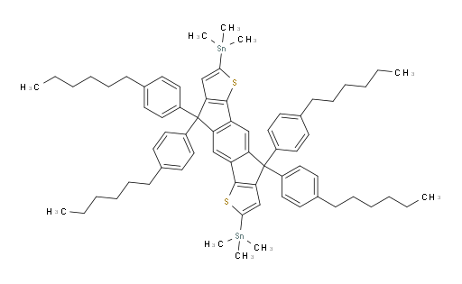 (4,4,9,9-tetrakis(4-hexylphenyl)-4,9-dihydro-s-indaceno[1,2-b:5,6-b']dithiophene-2,7-diyl)bis(trimethylstannane)