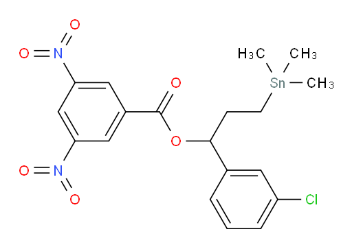 1-(3-chlorophenyl)-3-(trimethylstannyl)propyl 3,5-dinitrobenzoate