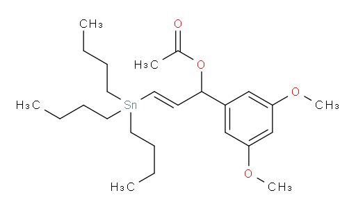 (E)-1-(3,5-dimethoxyphenyl)-3-(tributylstannyl)allyl acetate