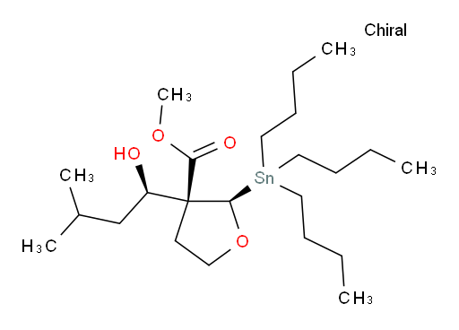 (2R,3R)-methyl 3-((R)-1-hydroxy-3-methylbutyl)-2-(tributylstannyl)tetrahydrofuran-3-carboxylate