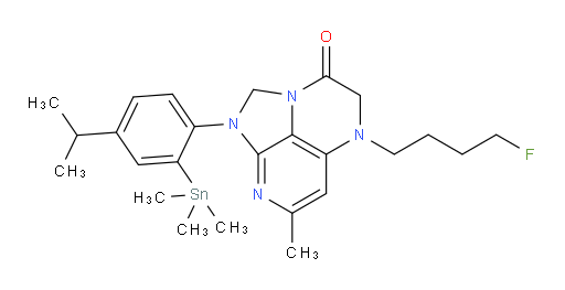 5-(4-fluorobutyl)-1-(4-isopropyl-2-(trimethylstannyl)phenyl)-7-methyl-4,5-dihydro-1H-1,2a,5,8-tetraazaacenaphthylen-3(2H)-one