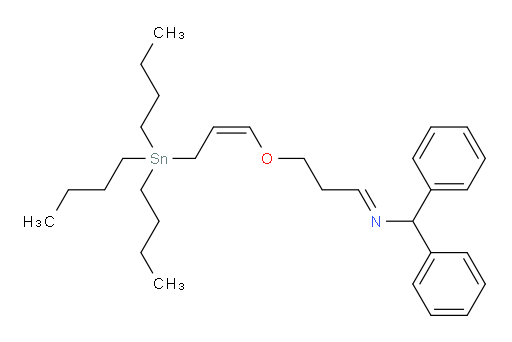 (E)-1,1-二苯基-N-(3-(((Z)-3-(三丁基锡基)丙烯-1-基)氧基)丙亚基)甲胺
