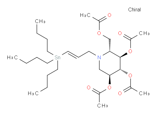 (2R,3R,4R,5S)-2-(乙酰氧基甲基)-1-((E)-3-(三丁基锡基)烯丙基)哌啶-3,4,5-三基 三乙酸酯