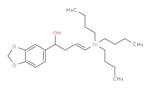 (E)-1-(苯并[d][1,3]二氧杂环戊烯-5-基)-4-(三丁基锡基)丁-3-烯-1-醇