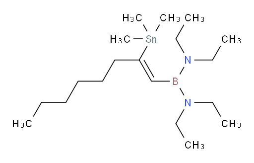 (Z)-N,N,N',N'-四乙基-1-(2-(三甲基锡基)辛-1-烯-1-基)硼烷二胺