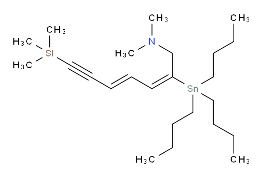 (2E,4E)-N,N-二甲基-2-(三丁基锡基)-7-(三甲基硅基)庚-2,4-二烯-6-炔-1-胺