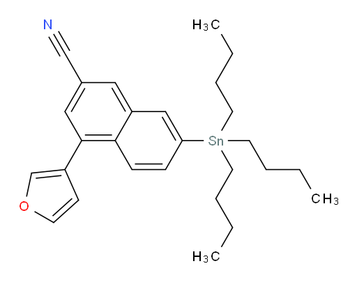 4-(呋喃-3-基)-7-(三丁基锡基)-2-萘甲氰