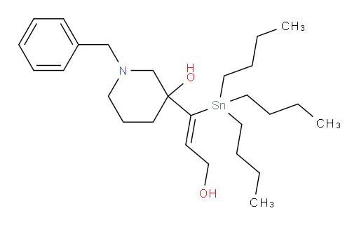 (Z)-1-苄基-3-(3-羟基-1-(三丁基锡基)丙烯-1-基)哌啶-3-醇