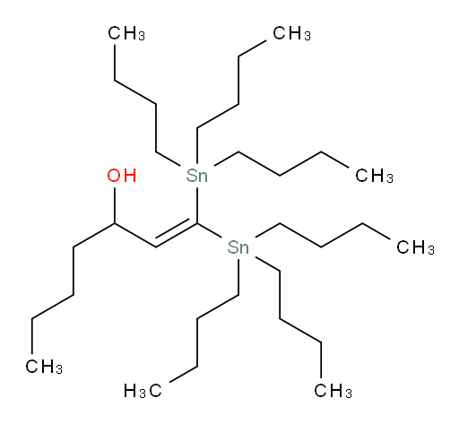 1,1-双(三丁基锡基)庚-1-烯-3-醇