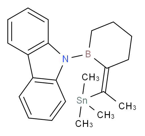(E)-9-(2-(1-(trimethylstannyl)ethylidene)borinan-1-yl)-9H-carbazole