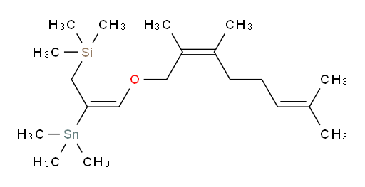 三甲基((E)-3-(((Z)-2,3,7-三甲基辛-2,6-二烯-1-氧基))-2-(三甲基锡基)烯丙基)硅烷